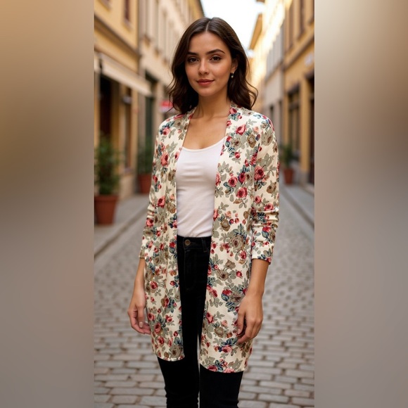 Piphany Sweaters - Piphany Floral Cardigan